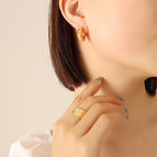F602-gold Zircon Earrings