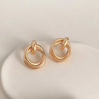 Ring-shaped Matte Gold-Silver Needle