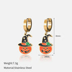 Pumpkin Earrings with Hat