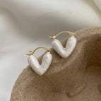 White Earrings B35