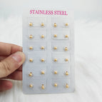 4mm / Gold / 1 Pack of 12 Pairs