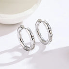 Diamond Ear Ring Steel Color / 18K