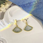 10#Blue Opal Stud Earrings