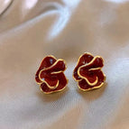 4# Camellia Ear Studs