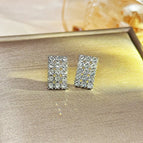 40# Micro-Inlaid Square Stud Earrings