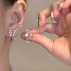 42# bow star pendant earrings