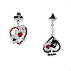 Red Peach Spade Stud Earrings 578