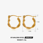Twist Ear Clip-Gold