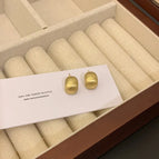 26# golden geometric small peas earrings