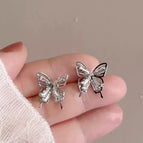 58#Butterfly Zircon Mosquito Coil Ear Clip