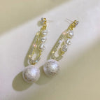 Large Brooch with Inlaid Diamonds and Sponge Pearls