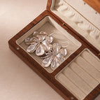 82#Ear Hook-Silver-Flower