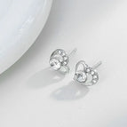 Silver Heart-shaped Earrings