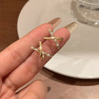 50# cross pearl earrings