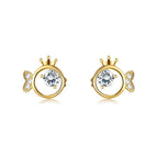Golden Small Fish Stud Earrings