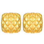 04 18K Real Gold Plaid 6427