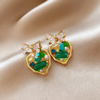85# Silver Needle-Green Bow