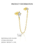 E4637-gold Color/pair / 925 Silver