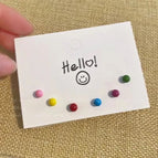 Six-color beanie earring set