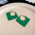 35# Ear Clip-Green-Diamond