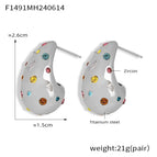 F1491-Steel Earrings Ke64633-K