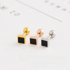 Square Black Surface (0.8x6x4mm) / 1 Piece Steel Color