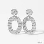 Silver Oval Earrings D2948