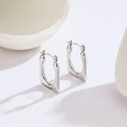 Geometric Earrings Steel Color / 18K
