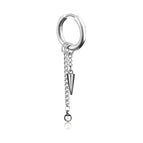 Hanging Cone + Hanging Ball Ear Button Steel Color