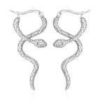 Flower Pattern Earrings Steel Color