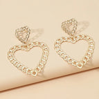 43#Golden heart shaped hollow