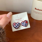 BYW027 Red Plaid Heart
