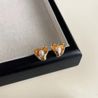 Irregular Heart Pearl-Gold/1.3*1.1cm