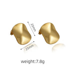Oval Concave-Convex Gold