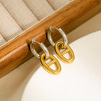 Gold Pig Nose Steel Ear Ring