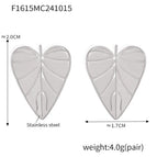 F1615-Silver Love Heart Earrings