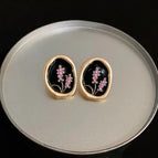 15#Silver Needle-Black-Oval Flower