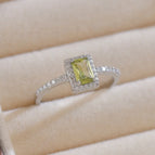 Olive green single row open ring