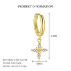 E5010-gold Color/pair / 925 Silver