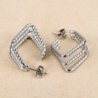 Silver / 0.8*11*20 * 28.6mm Three-Line Diamond