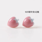 Pink Strawberry 925 Silver Needle