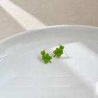 Drip Oil Heart Leaves - Silver Needle