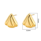 F824-Gold HAILANG Stud Earrings