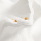 Brown Balls/1 Pair / 4mm