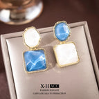 8# Asymmetric Geometric Earrings