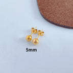 A Pair of 5mm Gold Bean Ear Studs