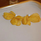 18# Silver Needle-Yellow Net Yarn Flowers