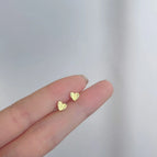 Brushed Heart【Gold/1.3*1.1cm】
