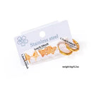 ECG Butterfly Hoop Earrings Set 0453