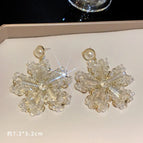 Full Crystal Petal Earrings (G4035)